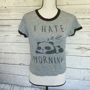 Sleepy Panda Pajama Sleep Crop Top